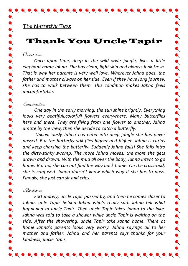 Makalah Narrative Text Bahasa Inggris Jurnal Siswa