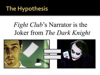 Fight Club’s Narrator is the
Joker from The Dark Knight
 