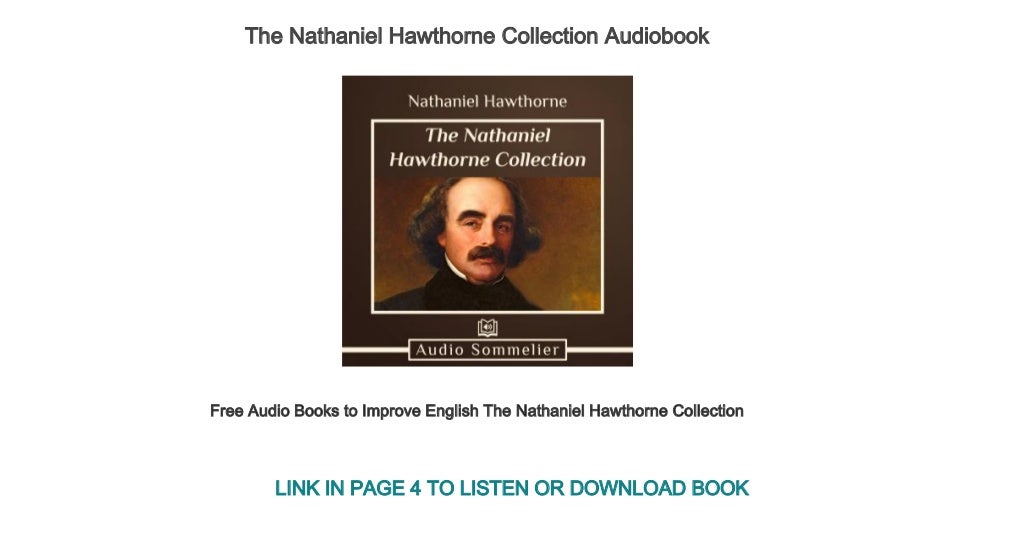 Free Audio Books To Improve English The Nathaniel Hawthorne Collection