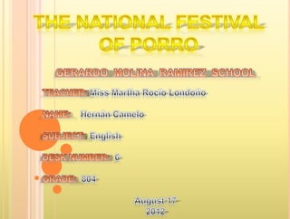 The national festival of porro