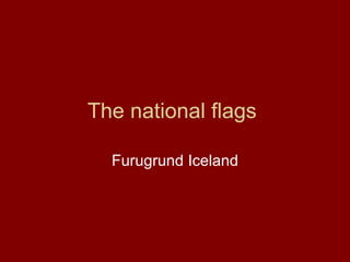 The national flags  Furugrund Iceland 