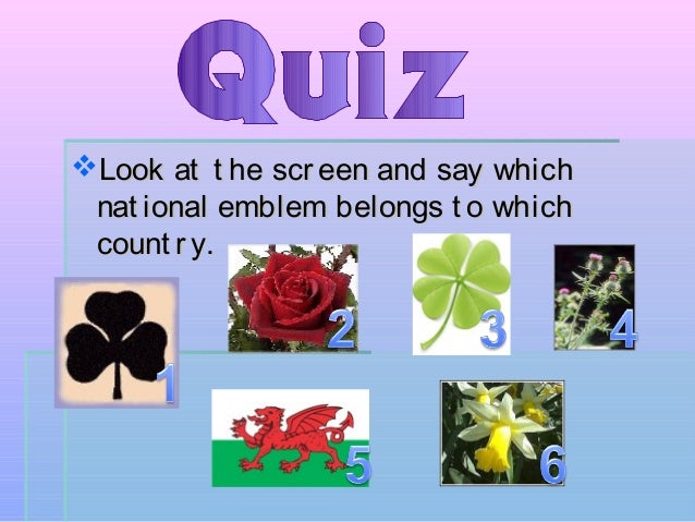 The national symbols of the uk