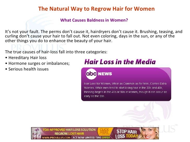 The Natural Way To Regrow Hair For Women