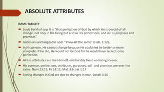The nature and attributes of God | PPTX