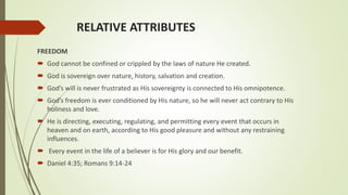 The nature and attributes of God | PPTX