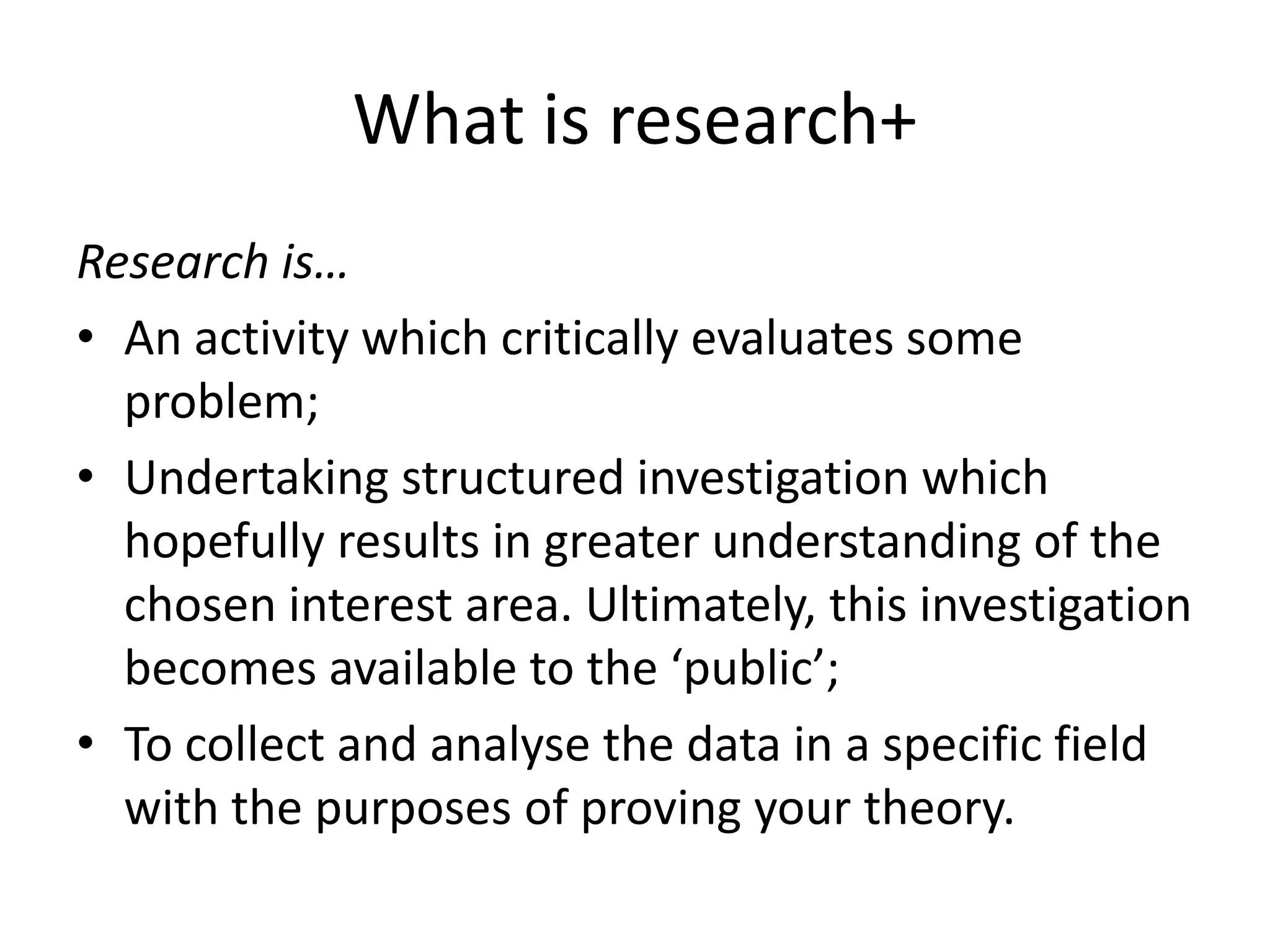 The nature and scope of research | PPTX