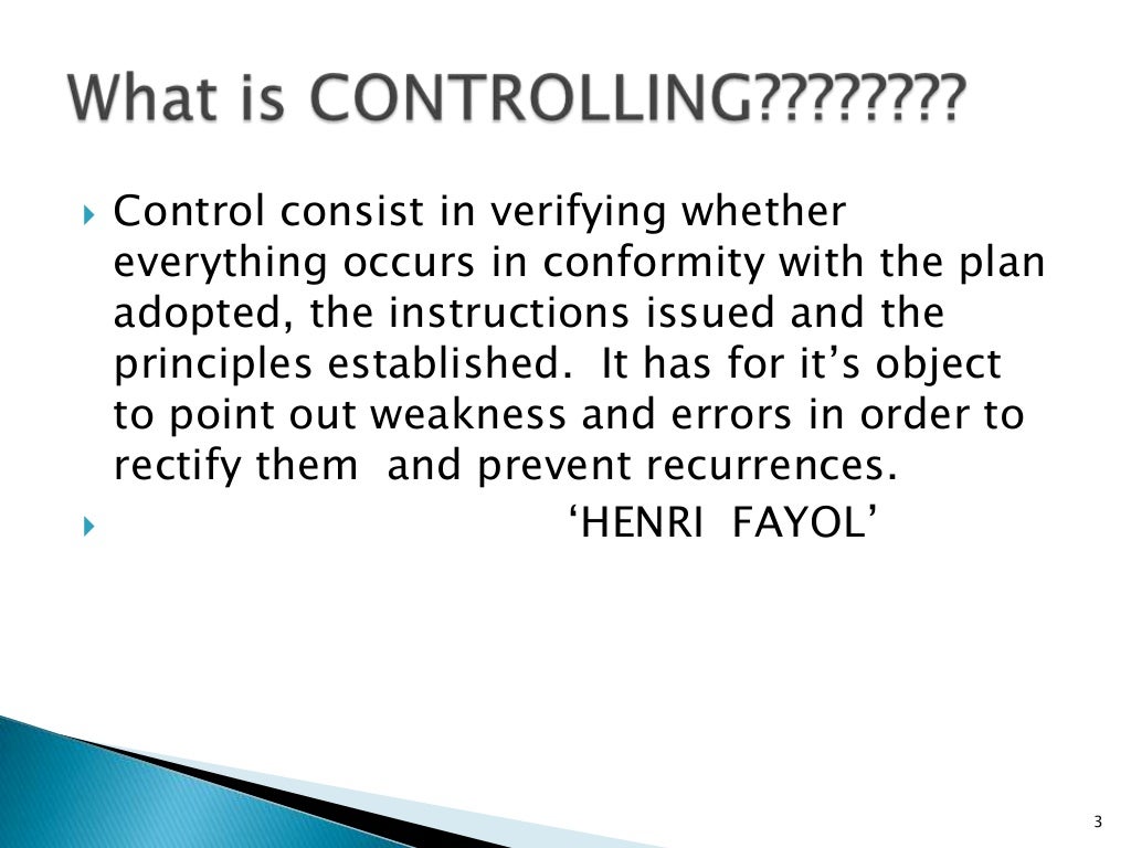 The nature and significance of control