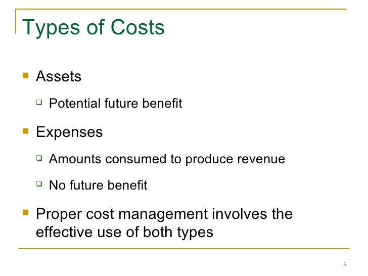The Nature Of Costs