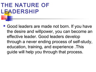 The nature of leadership | PPT