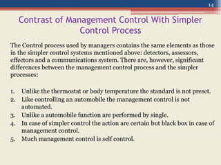 The nature of management control systems | PPTX
