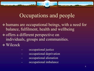 The nature of occupations 2002 | PPT