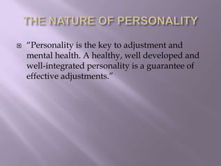 The nature of personality | PPTX