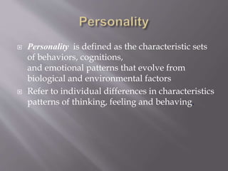The nature of personality | PPTX