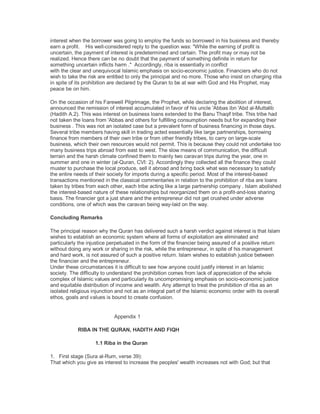 The nature of riba in Islam By umer chapra | PDF