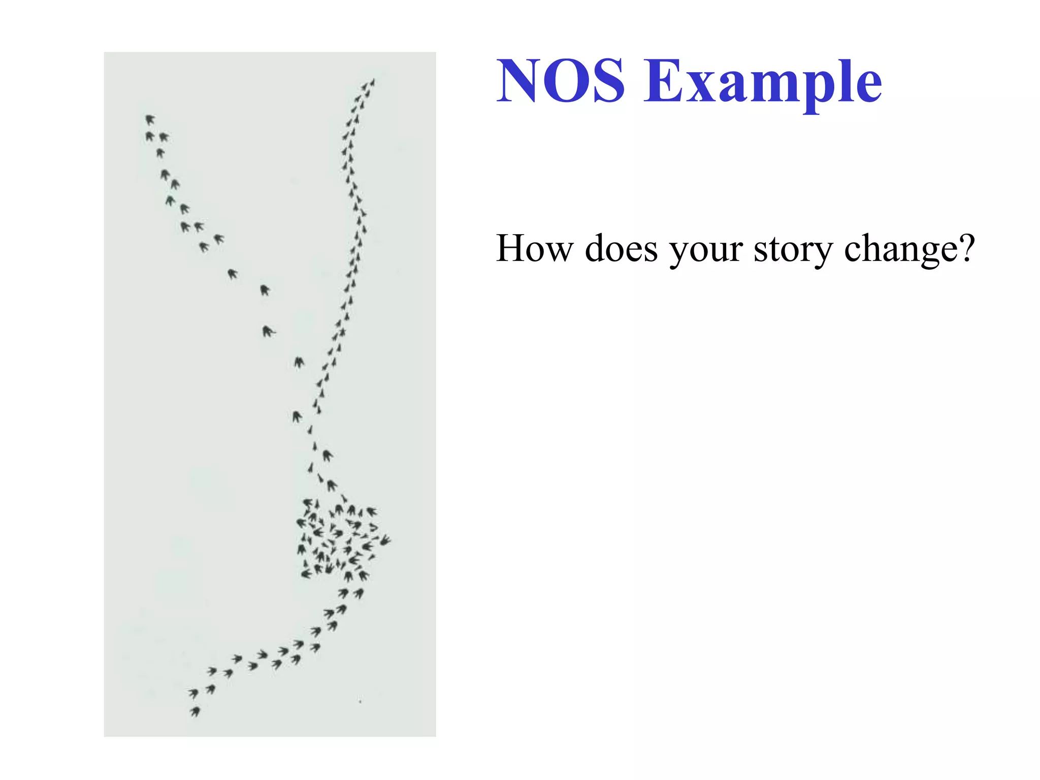 NOS Example
How does your story change?
 