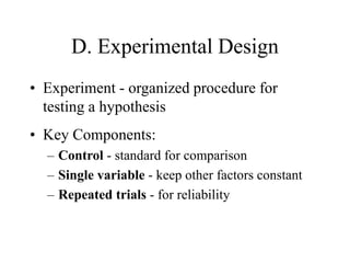 Science Involves Important Components Testability The Nature of Science.ppt