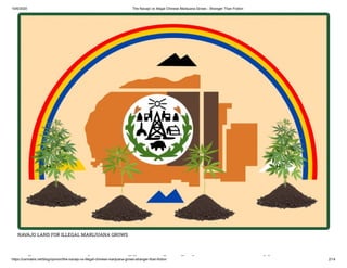 10/6/2020 The Navajo vs Illegal Chinese Marijuana Grows - Stranger Than Fiction
https://cannabis.net/blog/opinion/the-navajo-vs-illegal-chinese-marijuana-grows-stranger-than-fiction 2/14
NAVAJO LAND FOR ILLEGAL MARIJUANA GROWS
h j ll l hi ij
 