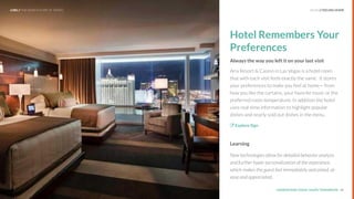 UNDERSTAND TODAY. SHAPE TOMORROW. 19
Hotel Remembers Your
Preferences
Always the way you left it on your last visit
Aria R...