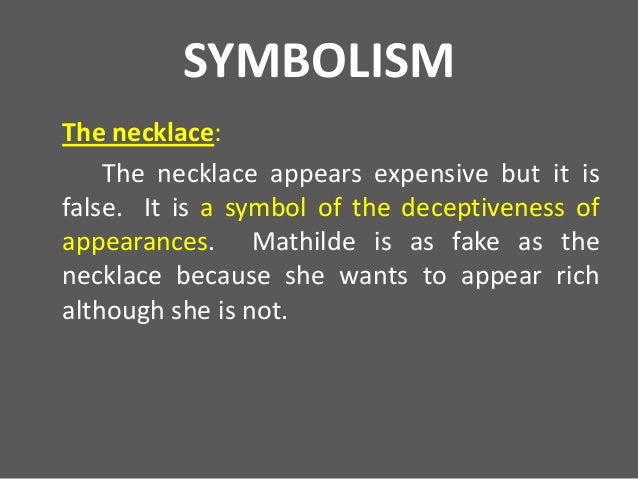 a good thesis statement for the necklace