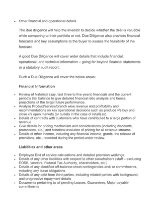 The need for Due Diligence in Mergers and Acquisition.pdf