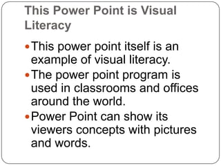 The need for visual literacy in the classroom | PPTX
