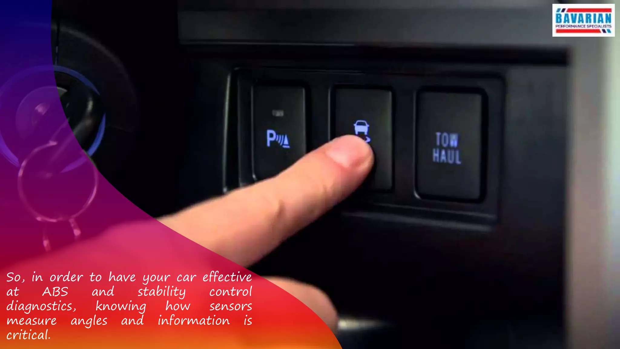 So, in order to have your car effective
at ABS and stability control
diagnostics, knowing how sensors
measure angles and information is
critical.
 