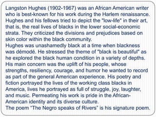 Реферат: The Negro Speaks Of Rivers Essay Research