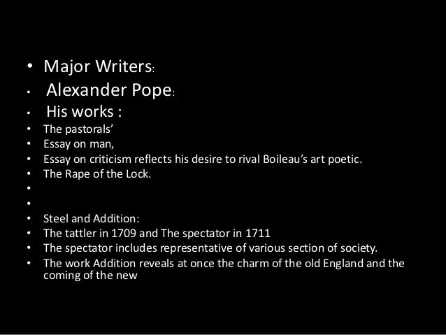 Essay on man neoclassicism