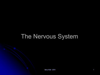 Barry Kidd 2010 1
The Nervous System
 