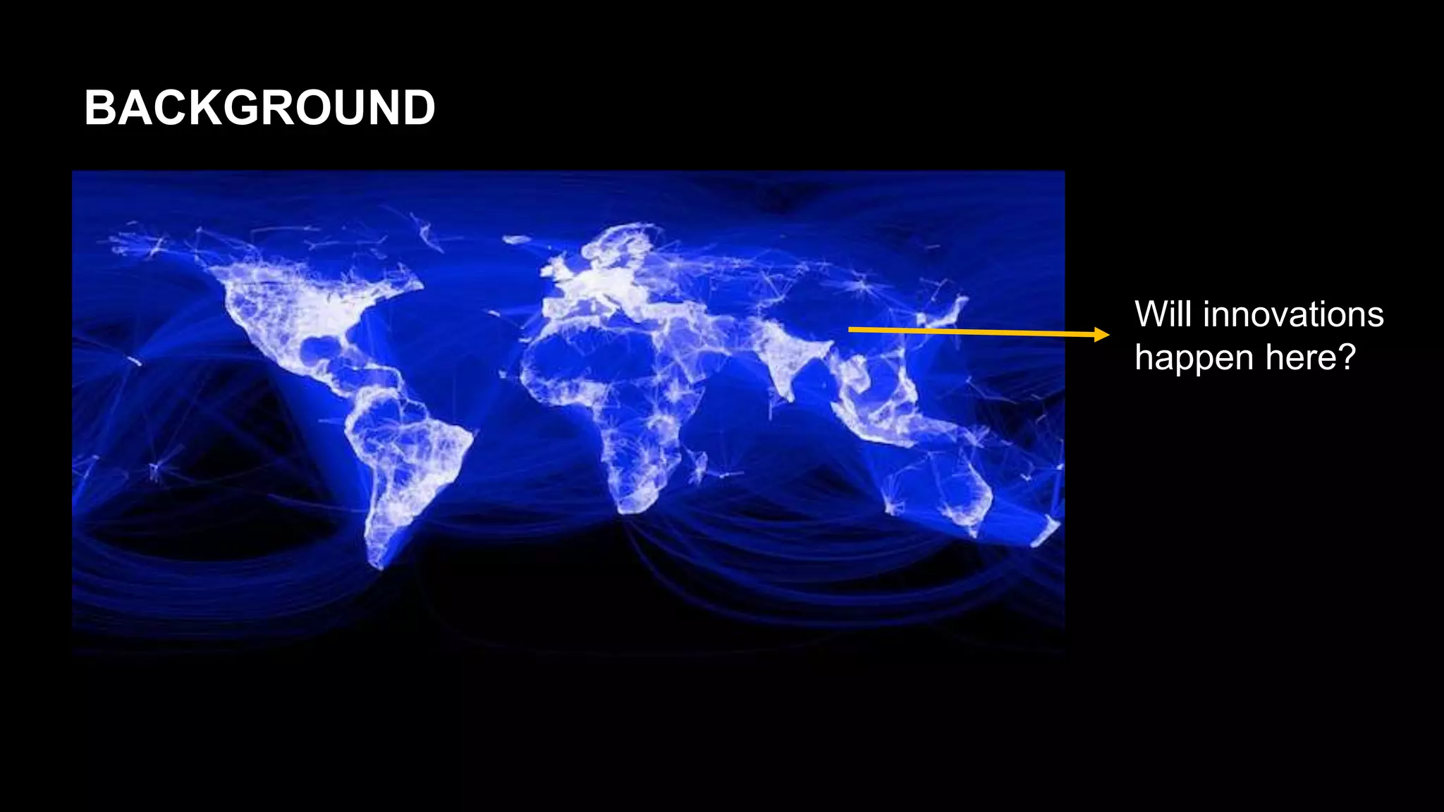 BACKGROUND
Will innovations
happen here?
 