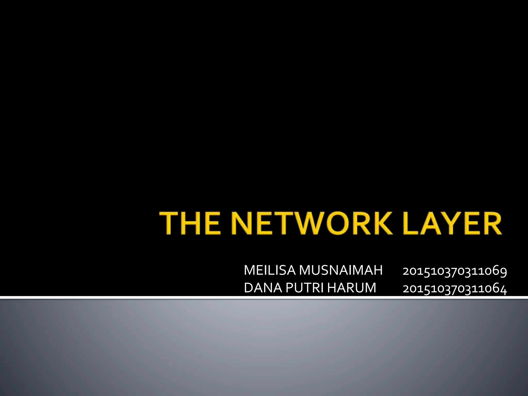 The network layer | PPT