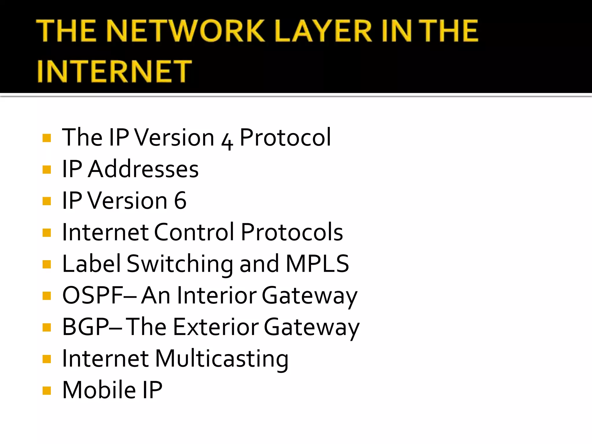 The network layer | PPT