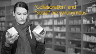 “Collaboration” and
“Social” are synonymous
 