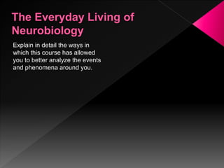Explain in detail the ways in
which this course has allowed
you to better analyze the events
and phenomena around you.
 