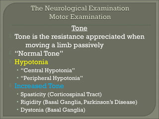 The neuro exam.2010 copy | PPT