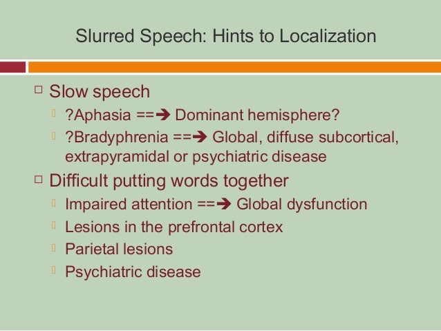Refining The Neurological History speech pathology diagrams 