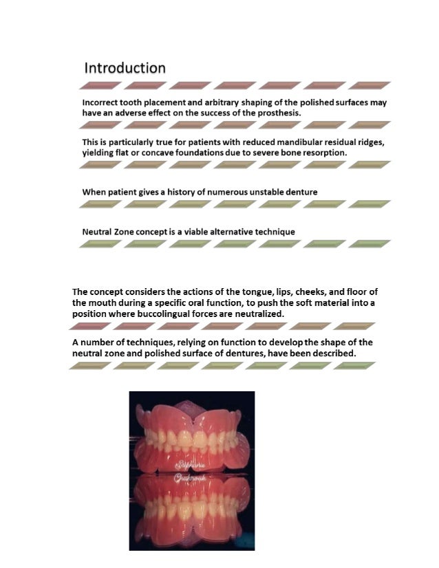 The neutral zone concept in complete denture final