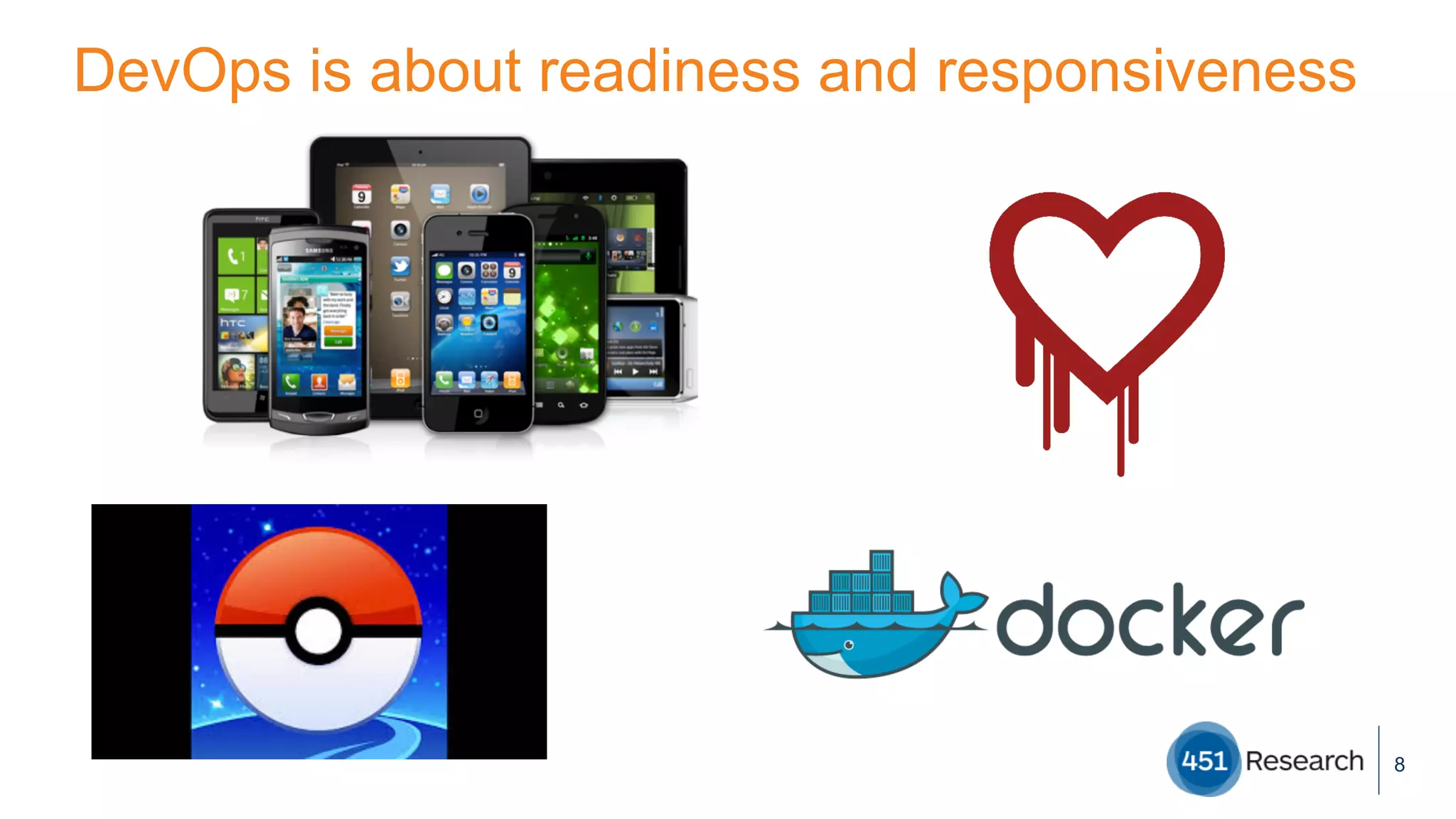 DevOps is about readiness and responsiveness
8
 