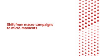 Shift from macro-campaigns
to micro-moments
 