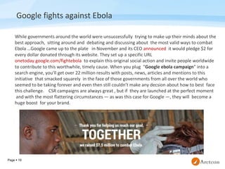 Page  19
Google fights against Ebola
While governments around the world were unsuccessfully trying to make up their minds...