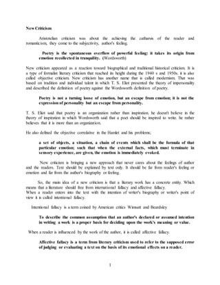The new criticism | PDF