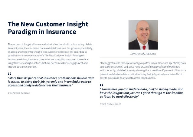 The New Customer Insight Paradigm in Insurance