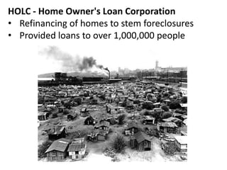 Helped workers by setting min. wages and max. wkly hrs., as well as min. prices for the sale of products. 