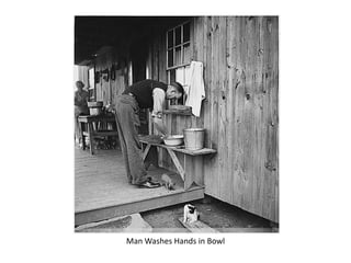Man Washes Hands in Bowl