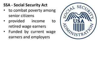 SSA - Social Security Actto combat poverty among senior citizens