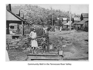 Developed economy of Tennessee Valley region by building dams and roads