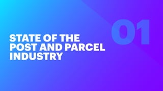 01STATE OF THE
POST AND PARCEL
INDUSTRY
 