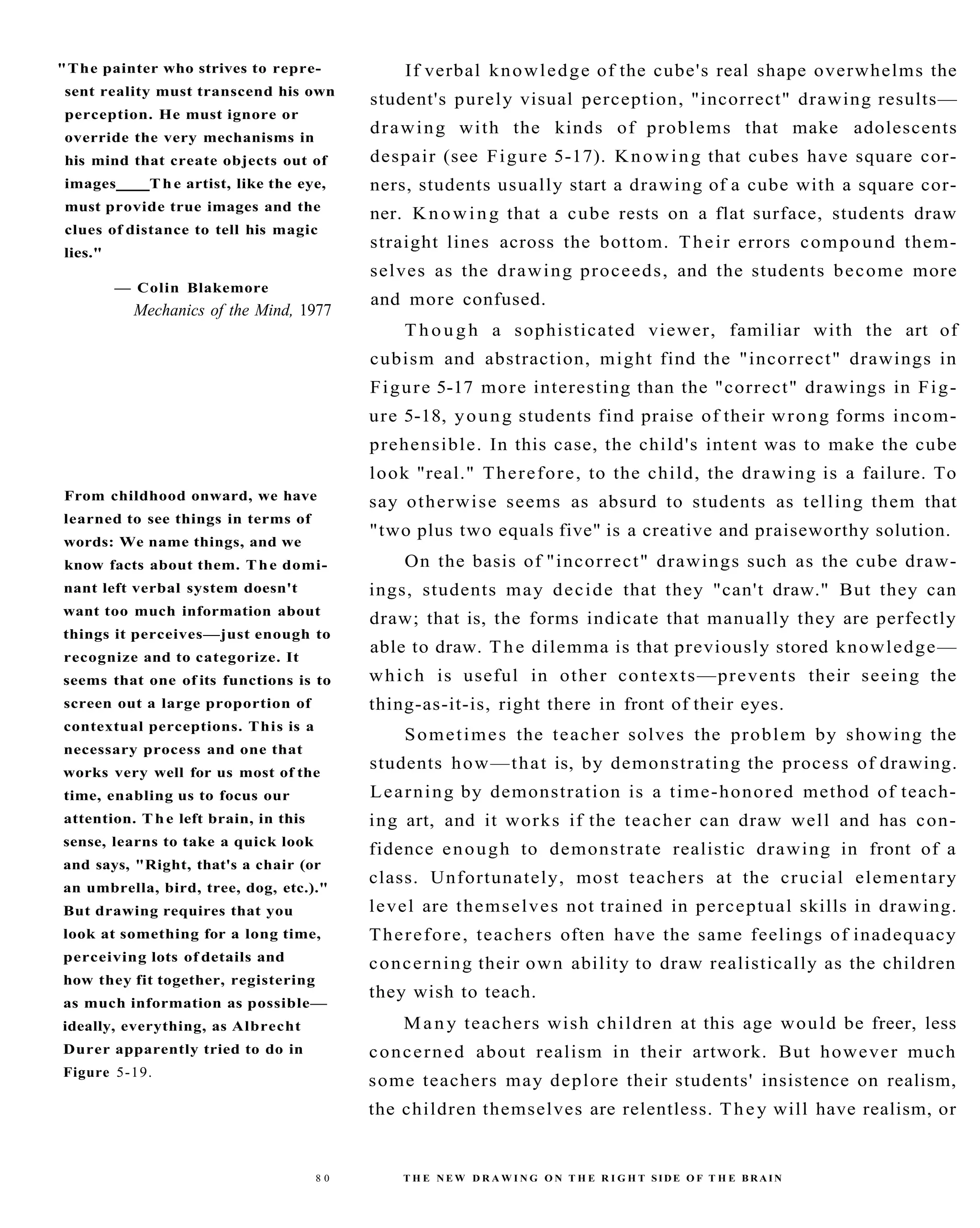 The New Drawing On The Right Side Of The Brain