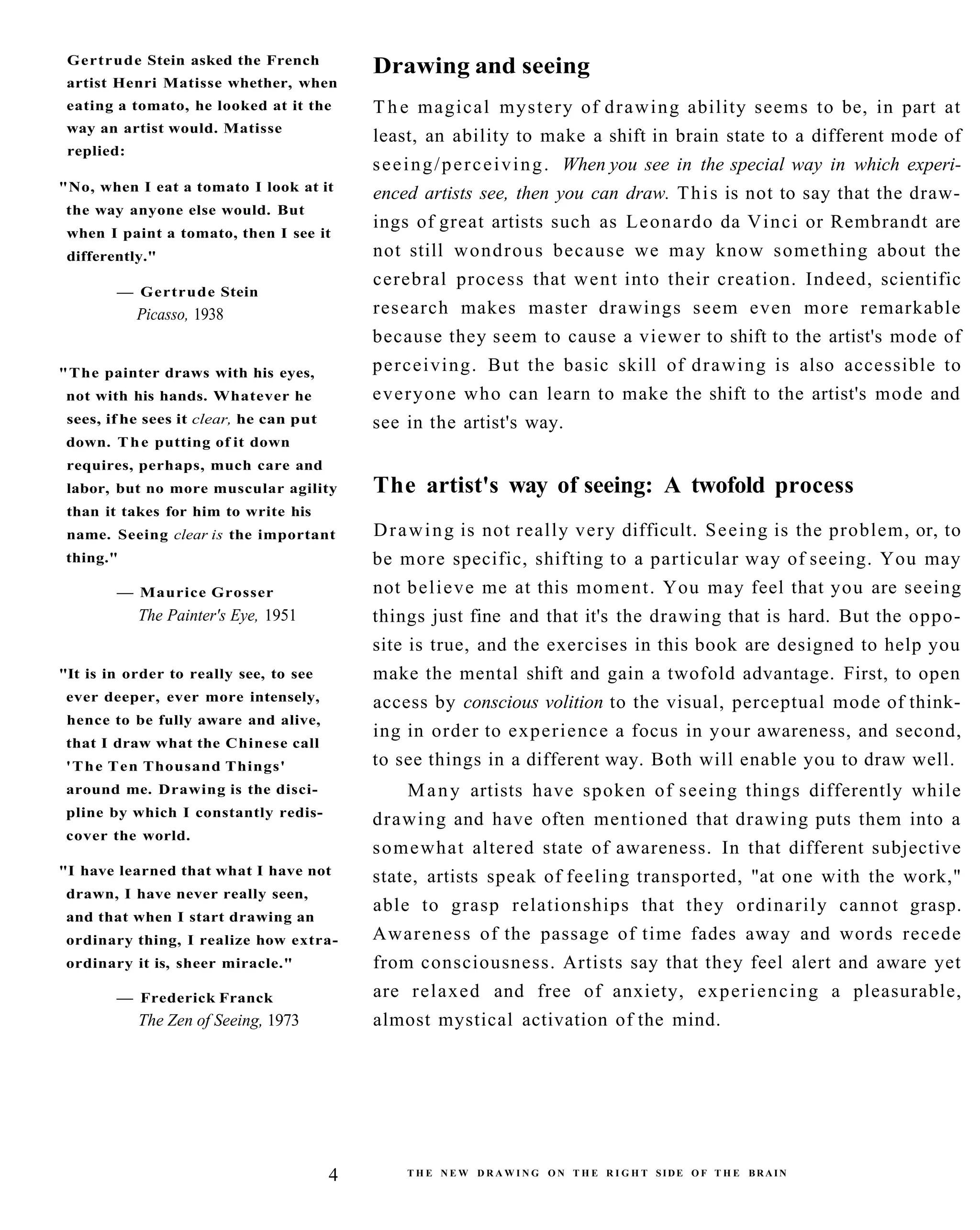 The New Drawing On The Right Side Of The Brain