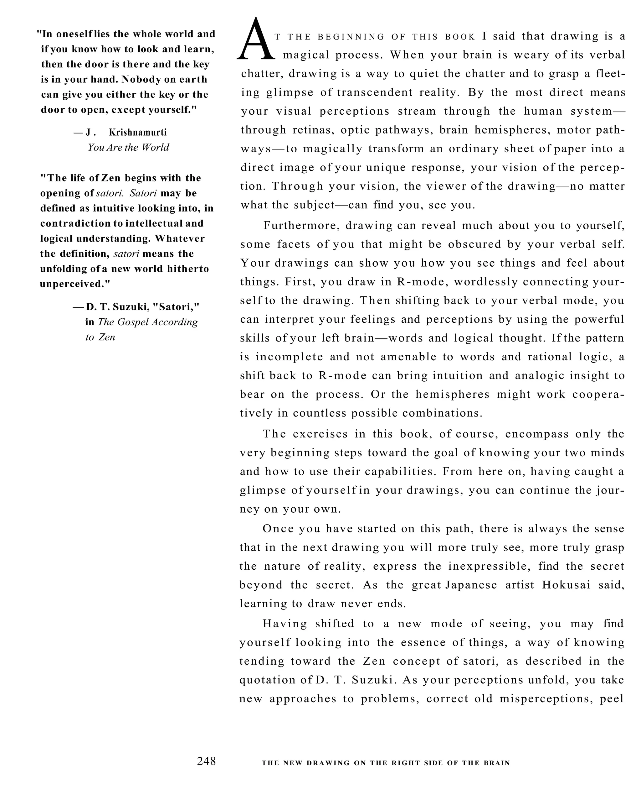 The New Drawing On The Right Side Of The Brain